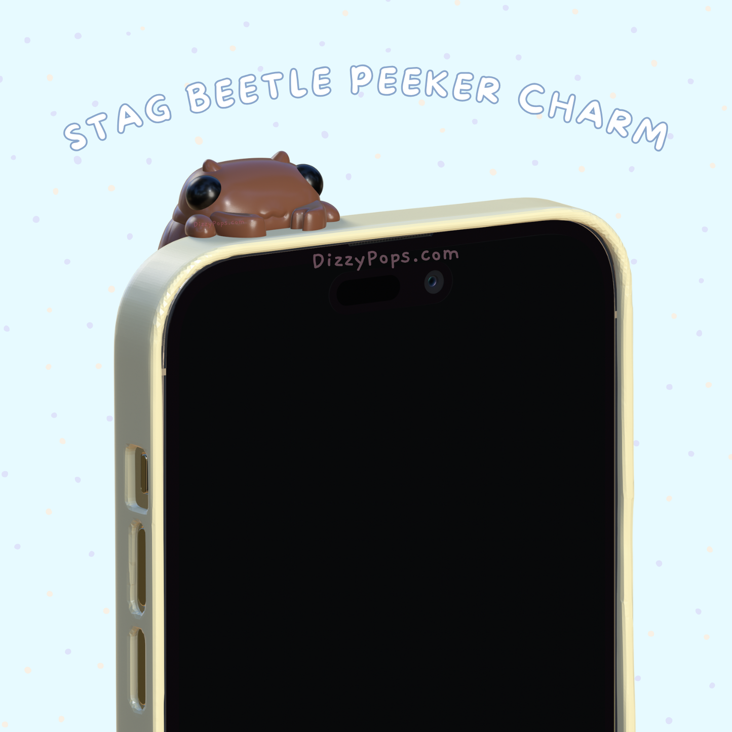 Stag Beetle Peeker Charm