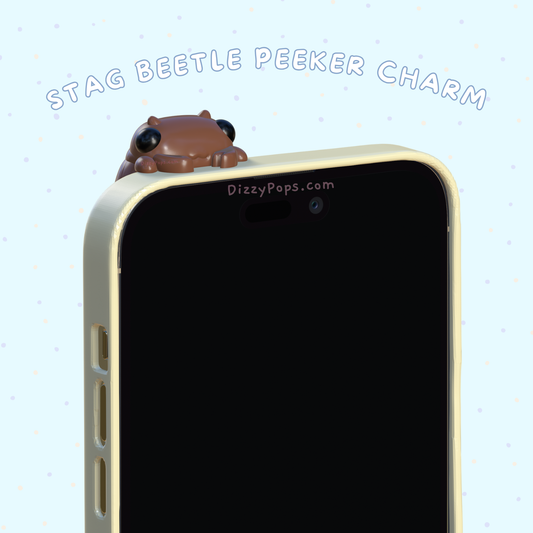 Stag Beetle Peeker Charm