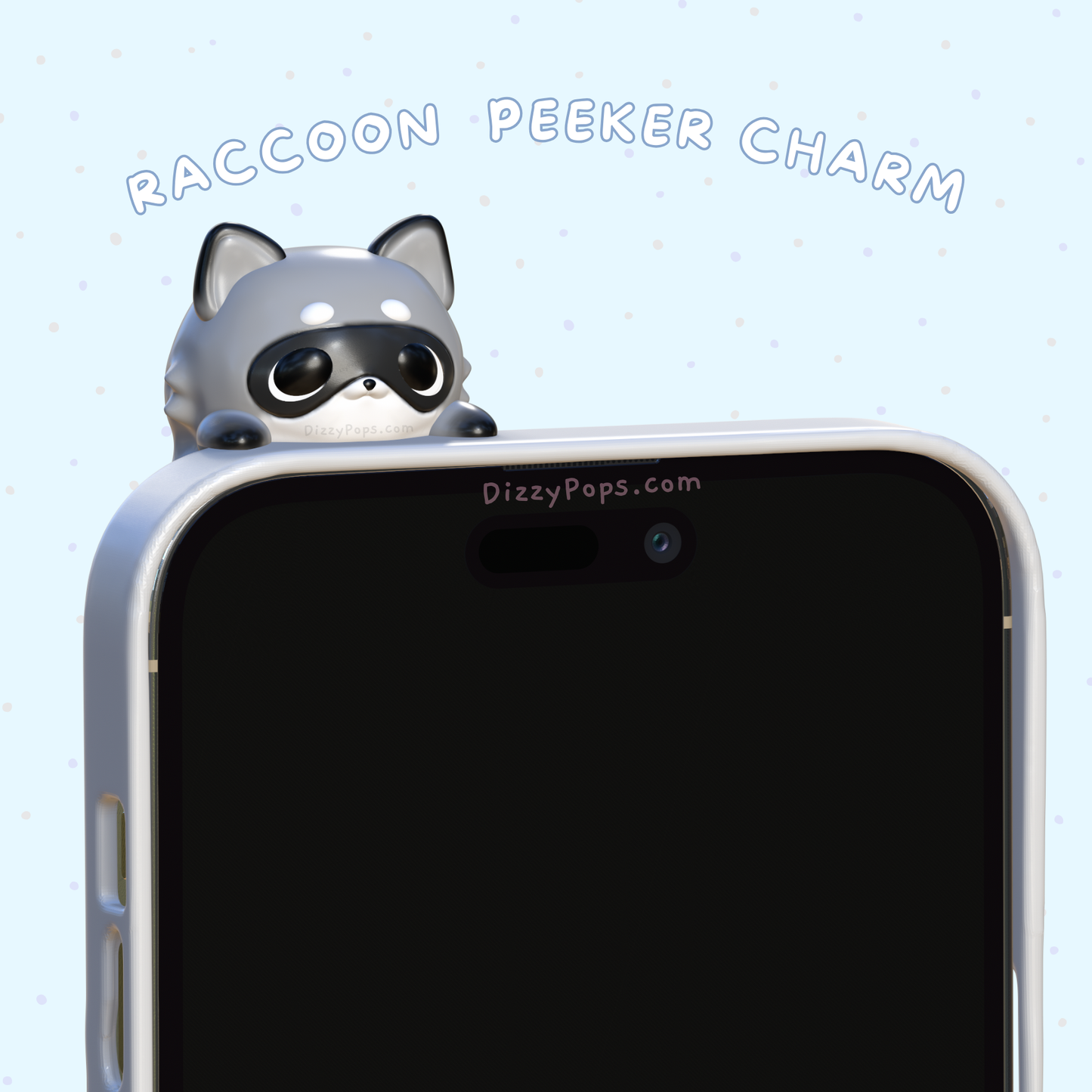 Raccoon Peeker Charm