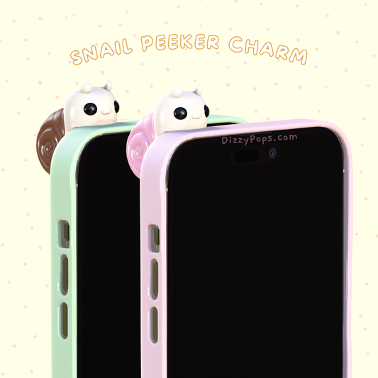 Snail Peeker Charm