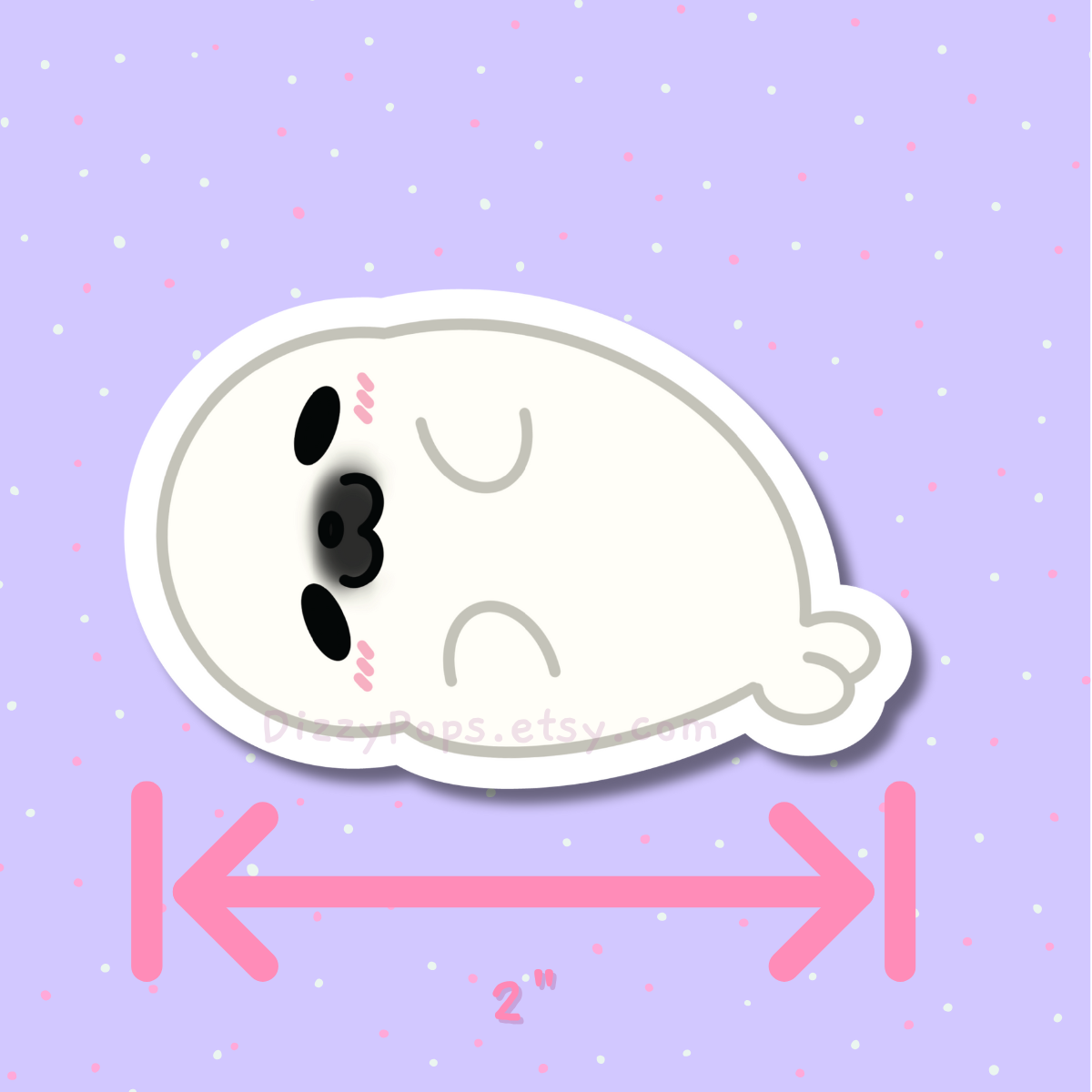 Sleepy Harp Seal Sticker