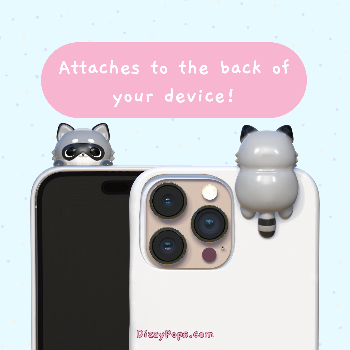 Raccoon Peeker Charm