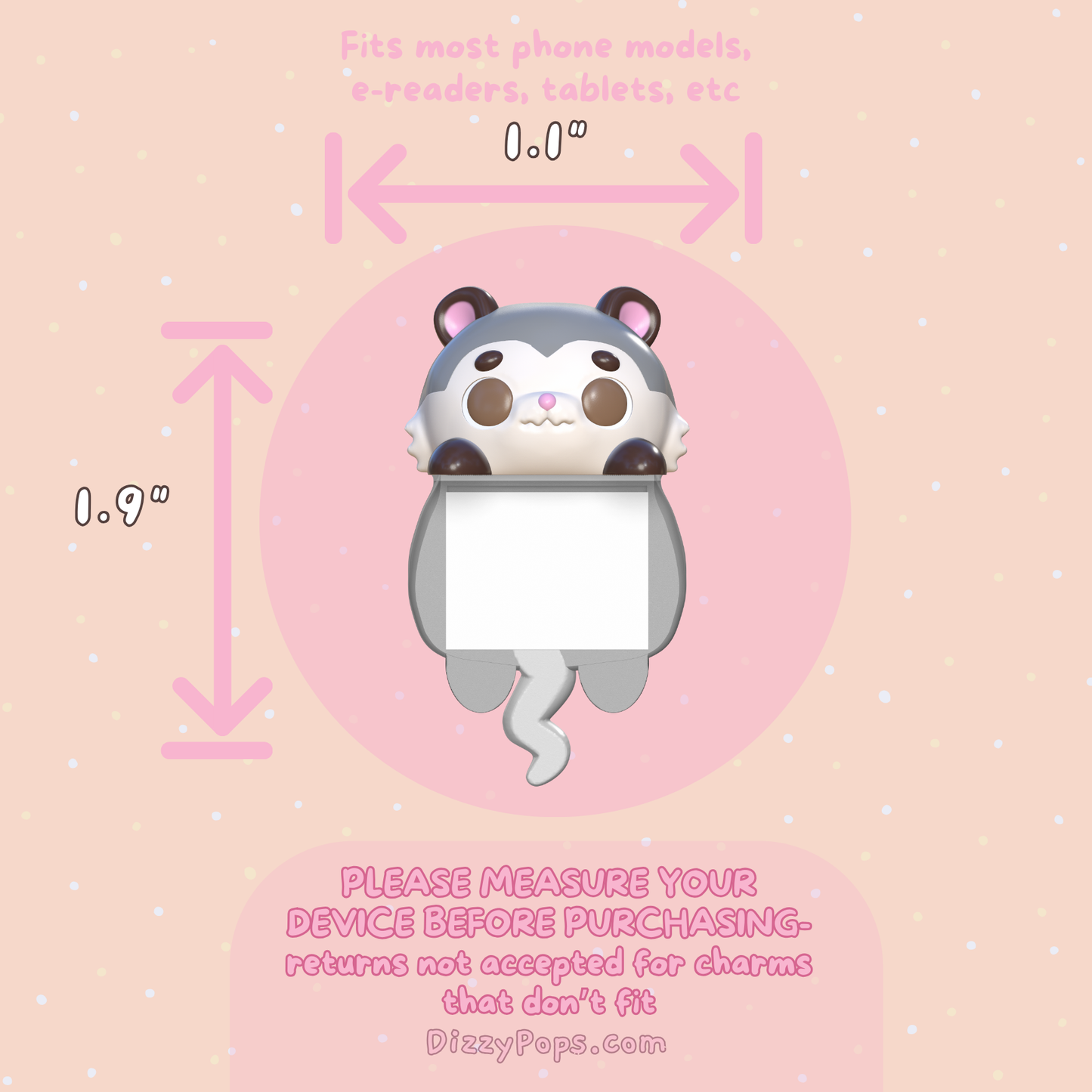 Possum Peeker Charm