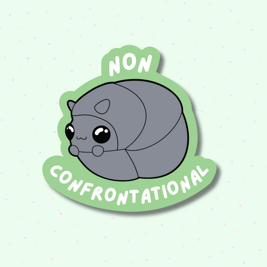 Non Confrontational Isopod Sticker