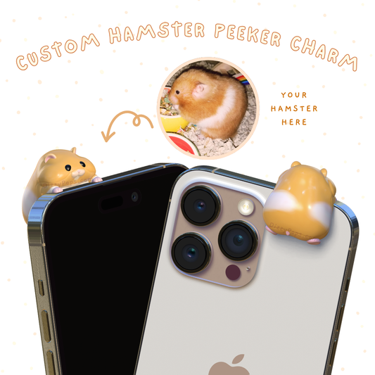 Custom Hamster Peeker Charm