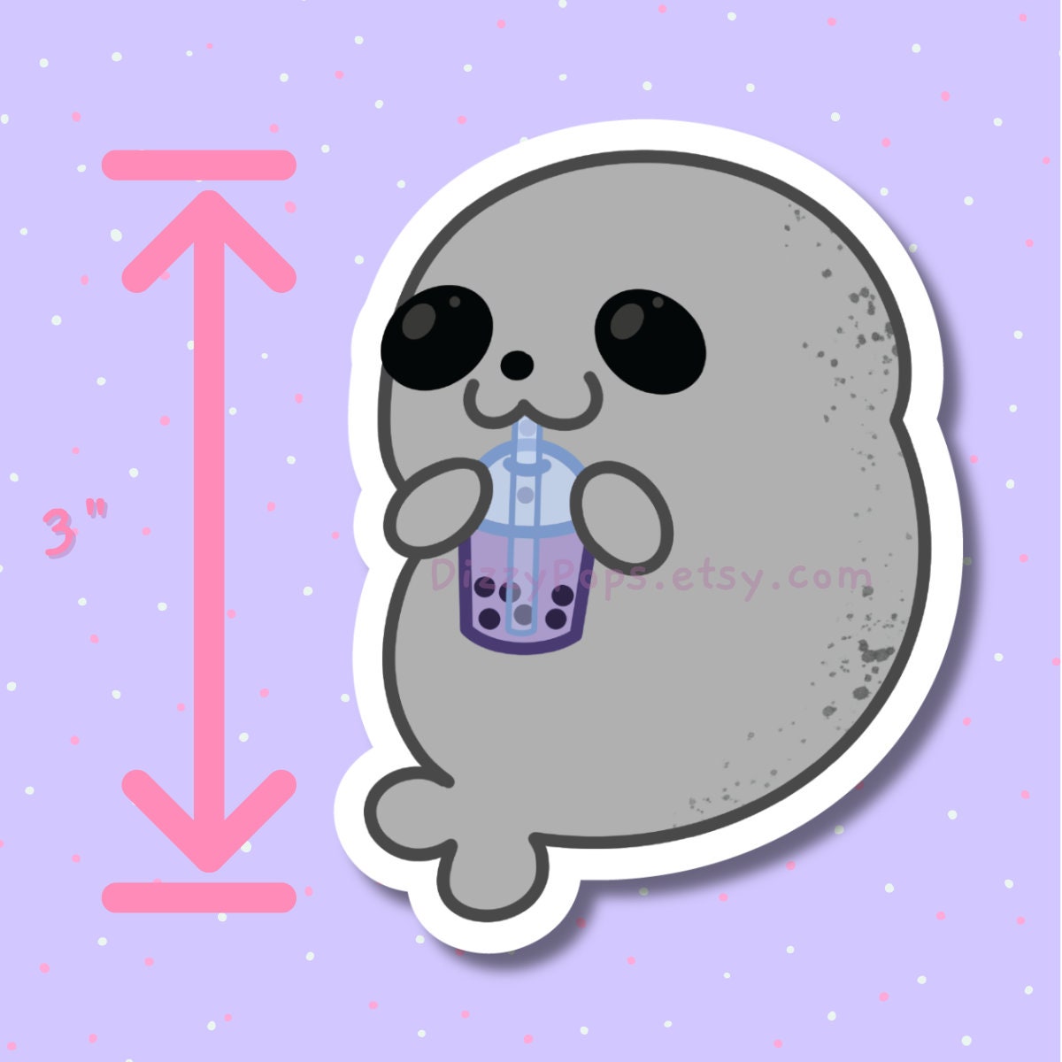 Boba Seal Sticker